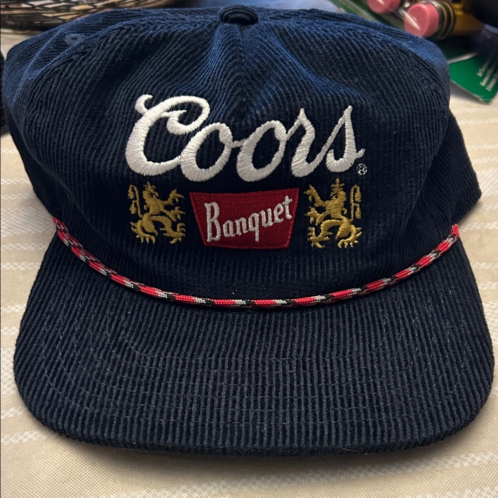 Coors Banquet Navy Blue Corduroy Hat